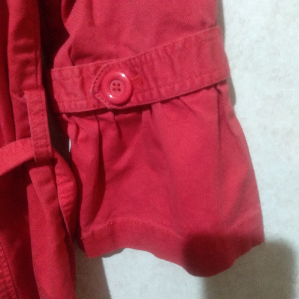 Sonoma 3/4 sleeve rosy red jacket with belt size medium - Picture 8 of 11